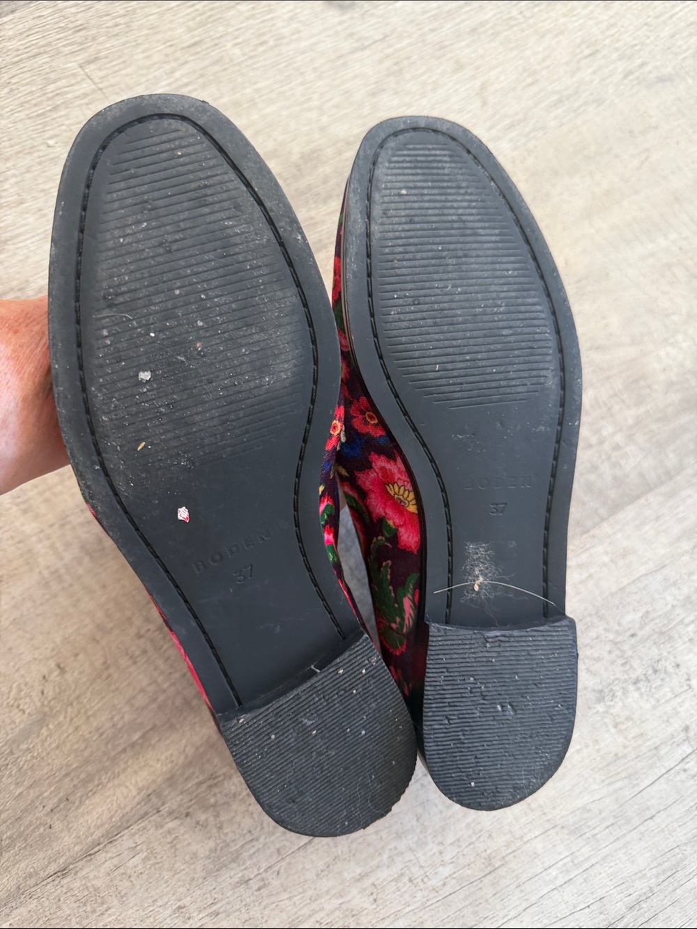 Boden Purple Multi Floral Embellished Loafers - Picture 4 of 4